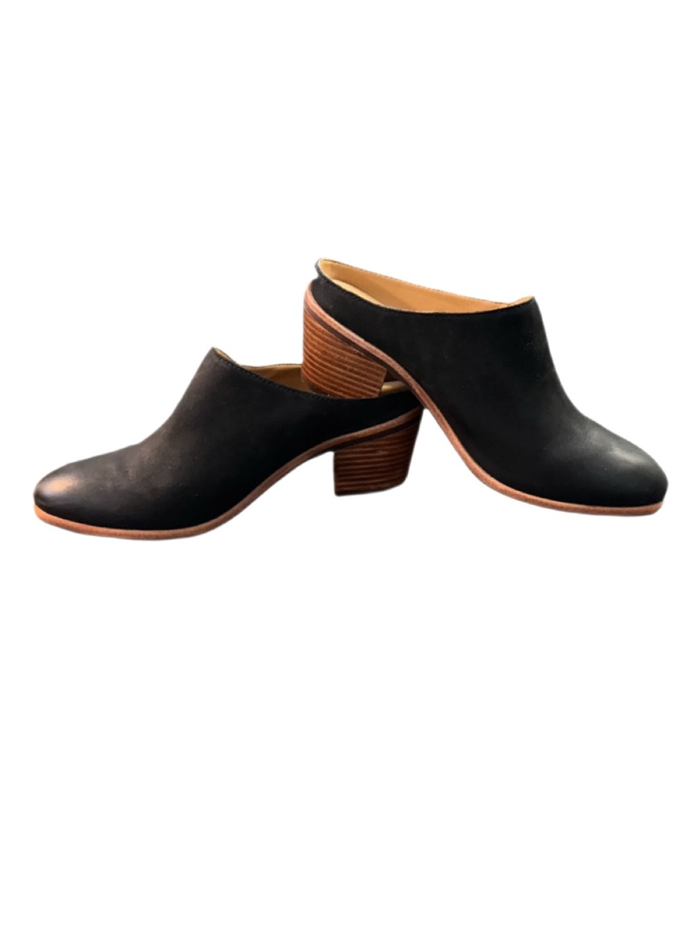 UGG Lovisa Black Leather Mule Clogs Size 7 and 7.5